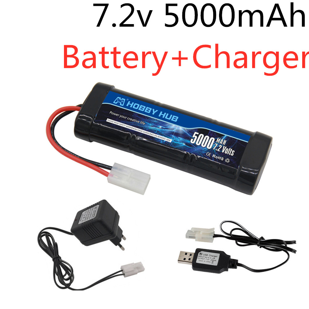 Balance Charger Rc - 7.2V 5000mAh Ni-MH Battery Pack with
