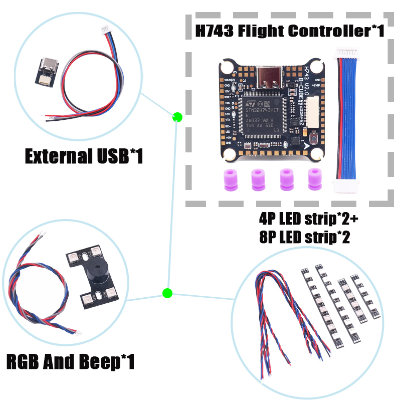 F722 Flight Controller - RCtoSky F4V3S PLUS F722 F745 H743