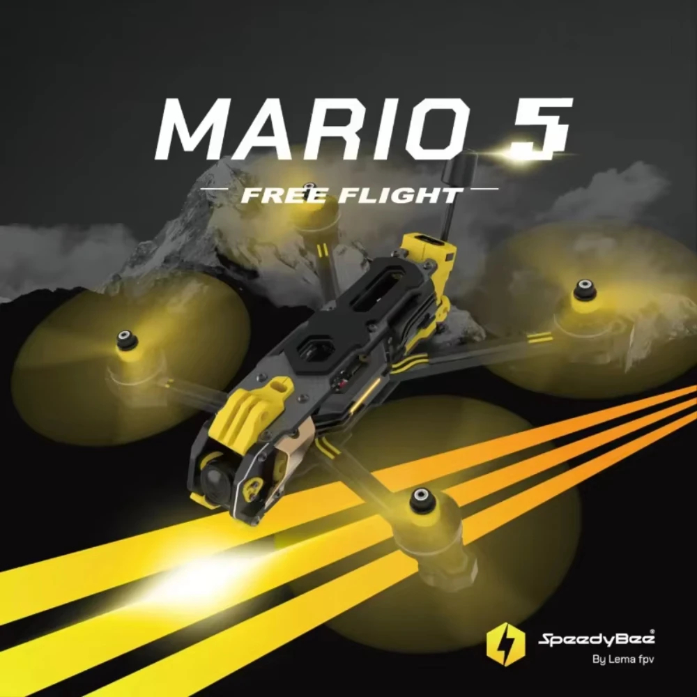 Carbon Fiber Drone Frame - Speedybee Mario 5 O4 Frame Kit