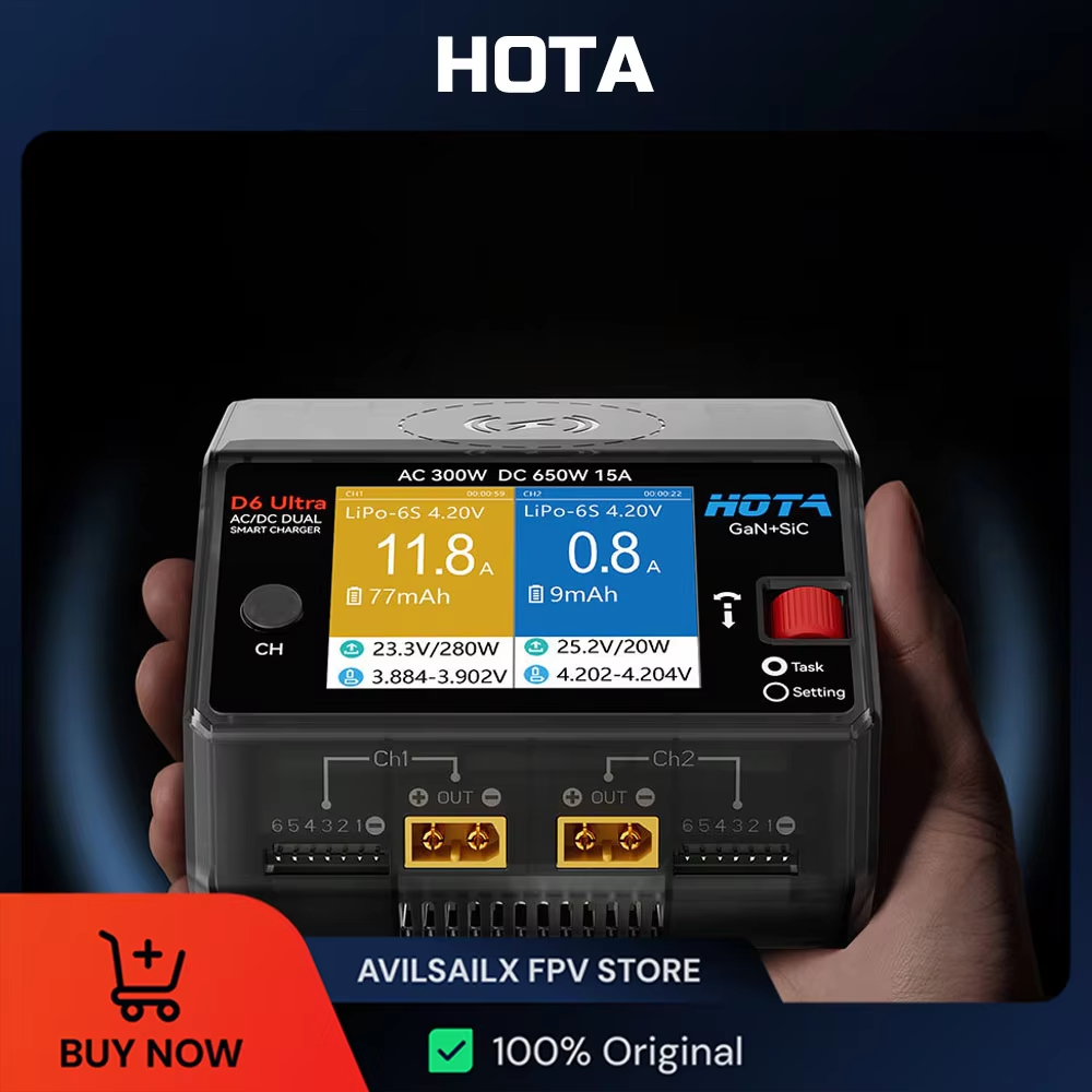 HOTA D6 Ultra GaN+SiC Dual Cha - Balance Charger Rc ulasan dan harga