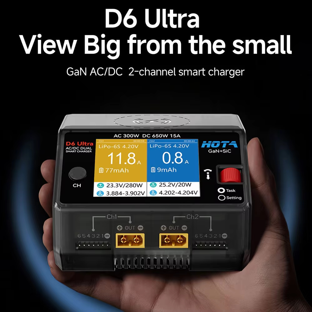 HOTA D6 Ultra GaN+SiC Dual Cha - Balance Charger Rc ulasan dan harga