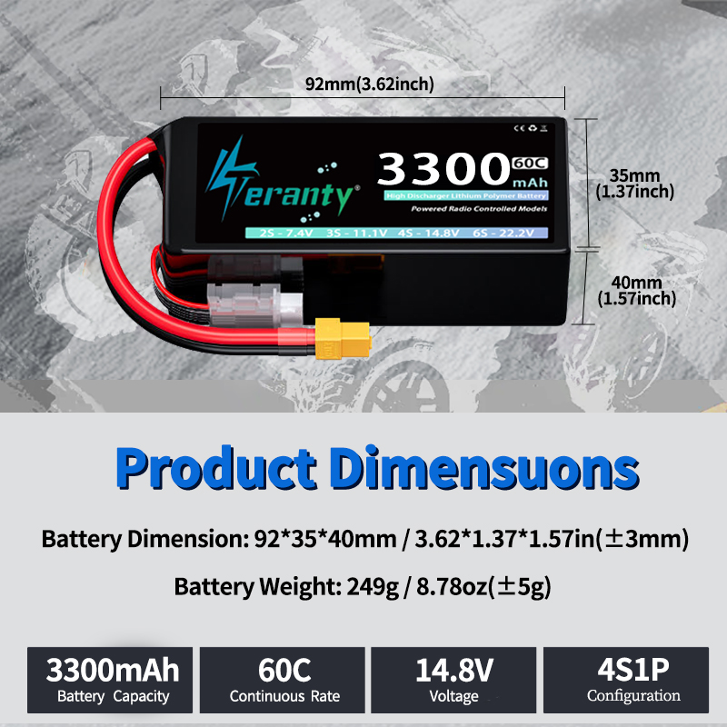 TERANTY 4S 3300mAh Lipo Batter - Lipo Battery 4S ulasan dan harga