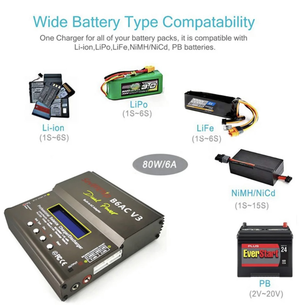 80W IMAX B6AC V3 Balance Charg - Balance Charger Rc ulasan dan harga