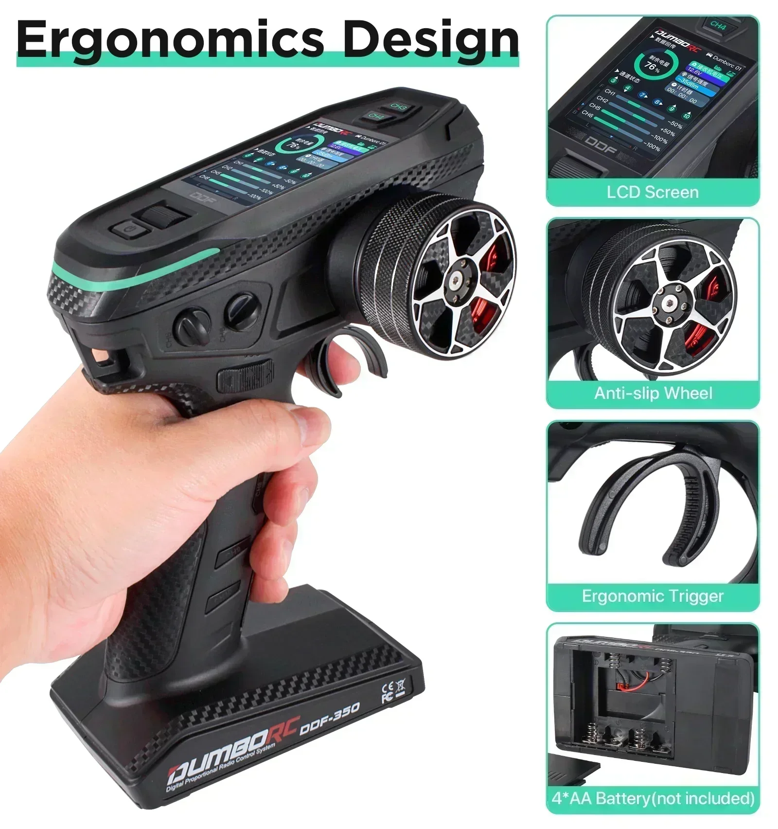 DUMBORC 10CH DDF-350 RC Remote - Radio Transmitter 2.4Ghz ulasan dan harga