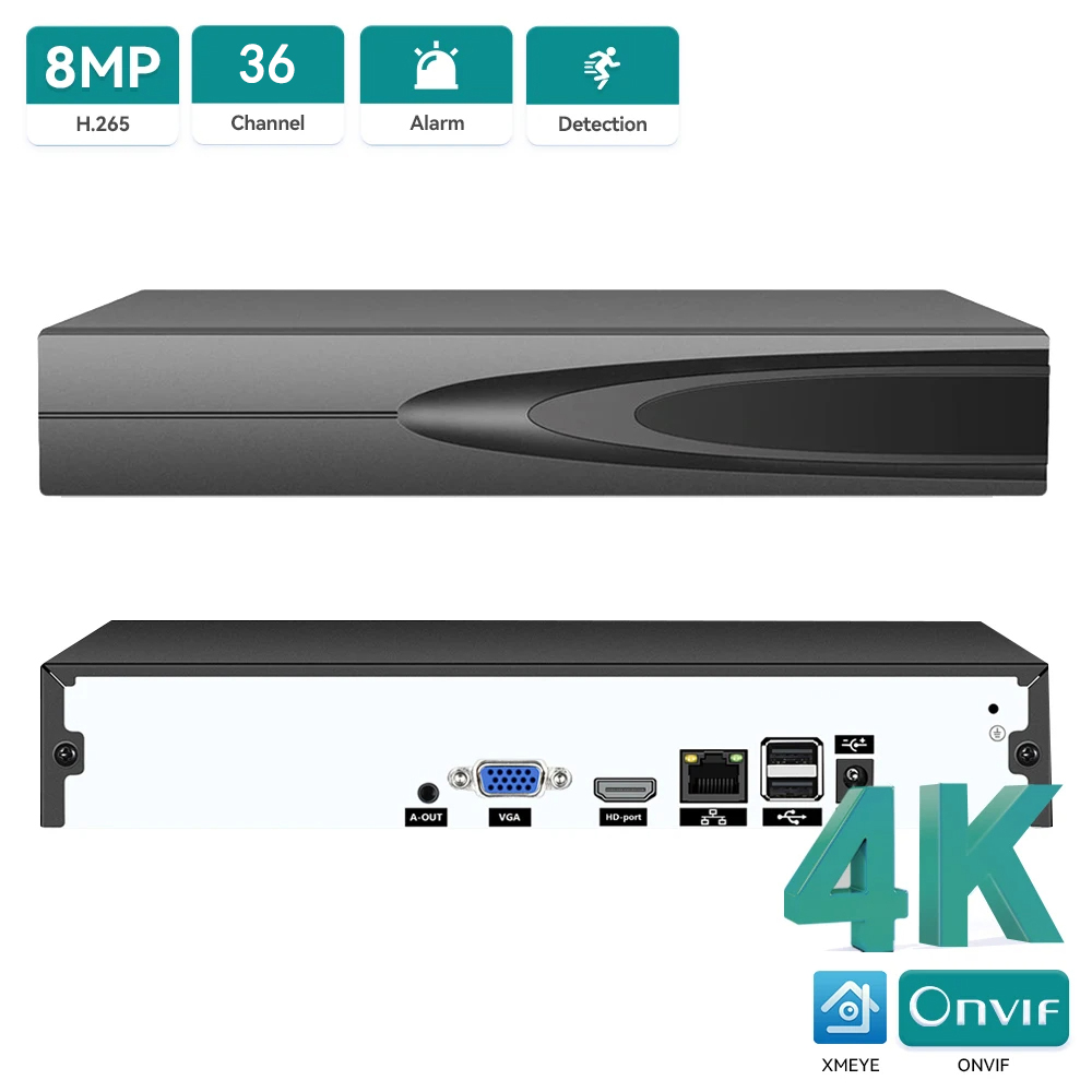 4K ONVIF CCTV NVR 36CH/16CH/10 - Hd Zero Camera ulasan dan harga