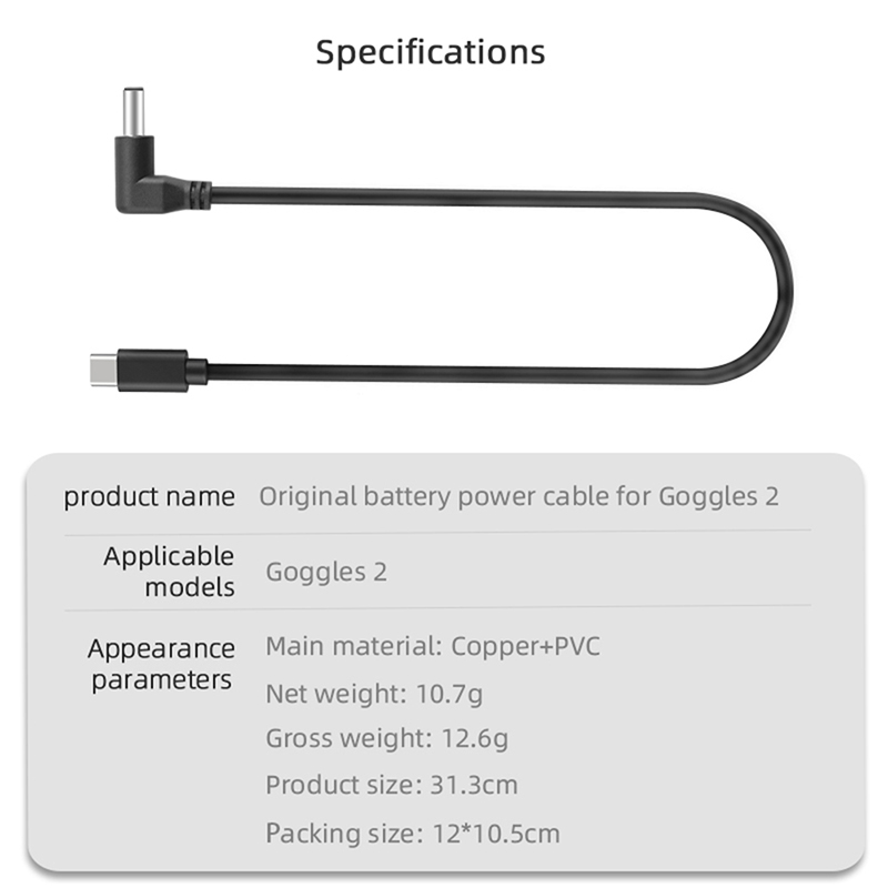 Original Glasses Battery Cable - Drone Goggles Dji ulasan dan harga